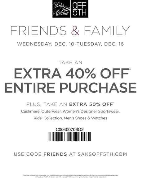 saks off 5th discount code.